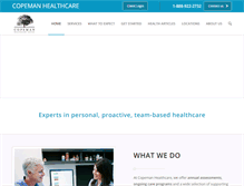 Tablet Screenshot of copemanhealthcare.com